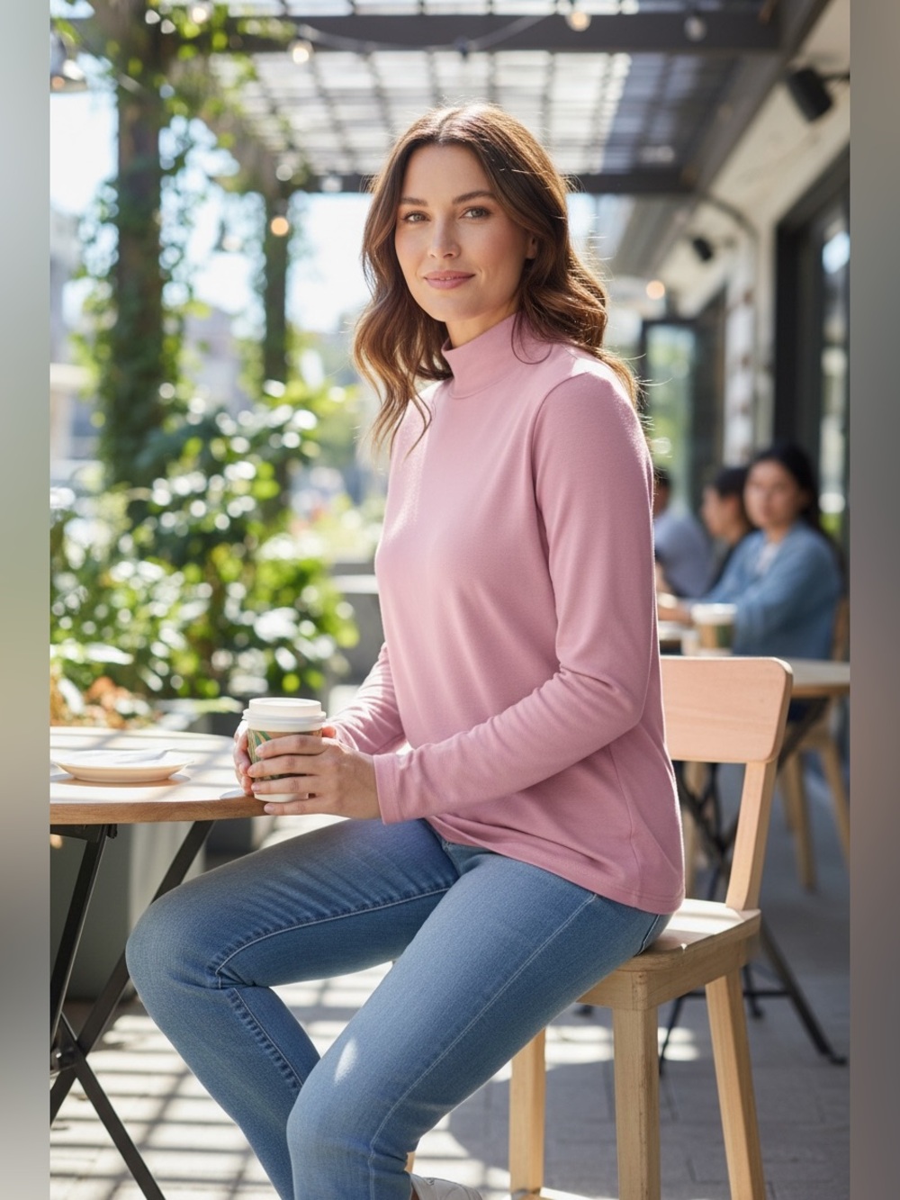 Cotton Mock-Neck Top